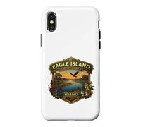 Carcasa para iPhone X/XS Recuerdo gráfico de Eagle Island State Park Idaho