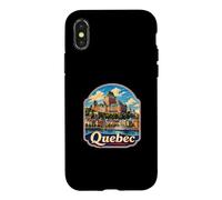 Carcasa para iPhone X/XS Recuerdo Retro de Quebec de Canadá/Quebec