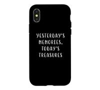 Carcasa para iPhone X/XS Recuerdos de Ayer Tesoros de Hoy Declaración nostálgica