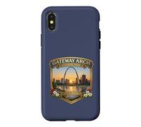 Carcasa para iPhone X/XS Recuerdos gráficos novedosos del Parque Nacional Gateway Arch de Alaska