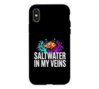 Carcasa para iPhone X/XS Reef Tank Aquarist Saltwater In My Veins