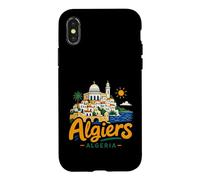Carcasa para iPhone X/XS Regalo de Recuerdo de Viaje de Argel Argelia Dibujado a Mano
