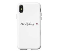 Carcasa para iPhone X/XS Regalo de tipografía de corazón Mindfulness