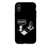 Carcasa para iPhone X/XS Regalo Divertido para Jugador de ajedrez Oh No Springer