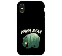 Carcasa para iPhone X/XS Regalo Mama Bear In The Woods Mother Regalo para mamá