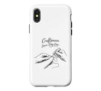 Carcasa para iPhone X/XS Regalo para Artesano del Cuero Craftsman Since Day One