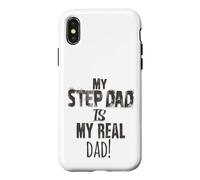 Carcasa para iPhone X/XS Regalo para el Día del Padre My Step-Dad is My Real Dad
