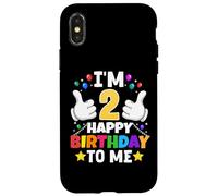 Carcasa para iPhone X/XS Regalos de cumpleaños con Texto en inglés I'm 2 Year Old Gifts Happy Birthday To Me
