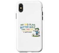 Carcasa para iPhone X/XS Regalos Divertidos para golfistas de papá Juega Mejor Que tu papá