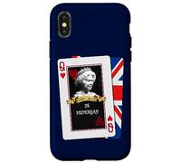Carcasa para iPhone X/XS Reina Elizabeth II - Tarjeta de Juego (Memoriam skat Royal, Reino Unido)