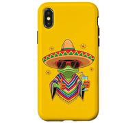 Carcasa para iPhone X/XS Relax - Gringo - Un Divertido Lagarto en un Poncho y un Sombrero