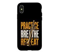 Carcasa para iPhone X/XS Repeat-Music Trompeta Músico Trompeta Música Trompeta