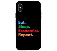 Carcasa para iPhone X/XS Repite la economía del sueño para economistas y Estudiantes de Econ