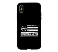 Carcasa para iPhone X/XS Repo Repoman Repo Man Bandera Estadounidense patriótica Retro