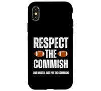 Carcasa para iPhone X/XS Respect The Commish Funny Fantasy Football Commissioner