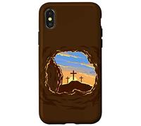 Carcasa para iPhone X/XS Resurrection Sunday Cross of Jesus Christ Empty Tomb Faith