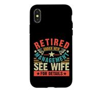 Carcasa para iPhone X/XS Retired Under New Management See Wife For Details
