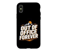 Carcasa para iPhone X/XS Retirement Funny Party Quote out of Office Forever