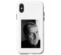 Carcasa para iPhone X/XS Retrato de Leonard Cohen Hallelujah Songwriter por AJ Barratt