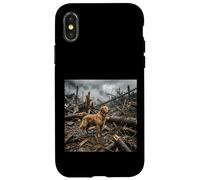 Carcasa para iPhone X/XS Retriever Desastre Ruinas Buscar Rescate Escena