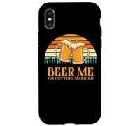 Carcasa para iPhone X/XS Retro Beer Me Getting Married Funny Drinking Team Beer Lover