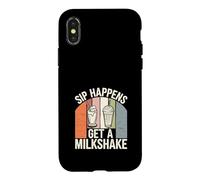 Carcasa para iPhone X/XS Retro Comida Rápida Nostalgia Vintage Diner Papas Fritas Batidos Hamburguesas