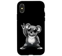 Carcasa para iPhone X/XS Retro Funny Koala Cool Rock Music Lovers Niños Niñas Niños