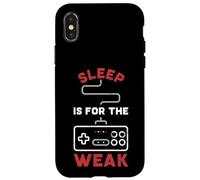 Carcasa para iPhone X/XS Retro Gaming - Sleep is For The Weak Gamepad para Gamer Funny