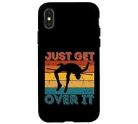 Carcasa para iPhone X/XS Retro Just Get Over It Pole Vault Vintage Pole Vaulting