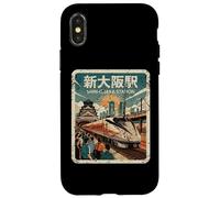 Carcasa para iPhone X/XS Retro Osaka Station Japón Tren Vintage Japonés Kanji