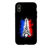Carcasa para iPhone X/XS Retro Silhouette Eiffel Tower Paris France Travel Souvenir