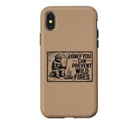 Carcasa para iPhone X/XS Retro Smokey Bear Sitting At Campfire Only You