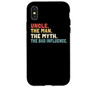 Carcasa para iPhone X/XS Retro Tío el Hombre el Mito la Mala Influencia