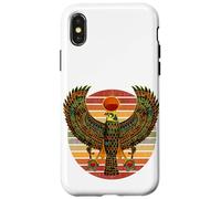 Carcasa para iPhone X/XS Retro Vintage Horus Antiguo Falcon Egipcio Jeroglífico