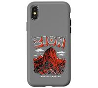 Carcasa para iPhone X/XS Retro Zion National Park Vintage Style Angels Landing Utah
