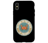 Carcasa para iPhone X/XS Return To The Beach If Crabby Funny Crab