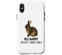 Carcasa para iPhone X/XS Rex Rabbit Velvet Vibes Solo para fanáticos de Mascotas y Animales