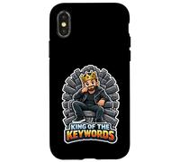 Carcasa para iPhone X/XS Rey De Las Palabras Clave Funny SEO Marketer Men