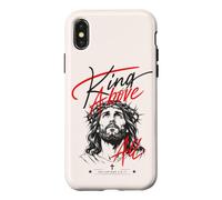 Carcasa para iPhone X/XS Rey sobre Todo Jesucristo Filipenses 2:9-11 Versículo de la Biblia
