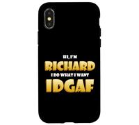 Carcasa para iPhone X/XS Richard Costume Idgaf Funny Meme Halloween Costume For Rich