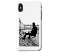 Carcasa para iPhone X/XS Richard Hawley de pie en el Borde del Cielo por Andy Willsher