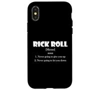 Carcasa para iPhone X/XS Rick Roll Definition Funny Early 2000's Prank Meme Rick Roll