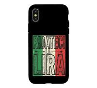 Carcasa para iPhone X/XS Ridateci La Lira Nostalgia Italiana Prima Repubblica