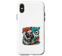 Carcasa para iPhone X/XS Ride and Rise Urban Dirt Bike Rider Gráfico