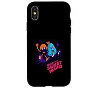 Carcasa para iPhone X/XS Ride The Sweet Wave, diseño Retro de neón y Frutas para Surf