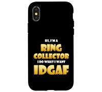 Carcasa para iPhone X/XS Ring Collector Idgaf Vintage Rare Jewelry Gold Wedding Rings
