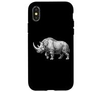 Carcasa para iPhone X/XS Rinoceronte lanudo Edad de Hielo Megafauna Animal Prehistórico