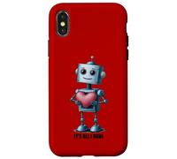 Carcasa para iPhone X/XS Robot with a Big Heart, Graphic