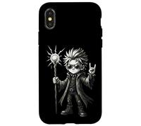 Carcasa para iPhone X/XS Rock Music Goth Punk Mago Kid Magic Funny Design