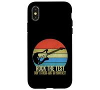 Carcasa para iPhone X/XS Rock The Test Don't Stress Test Day, Divertido día de exámenes, Profesor